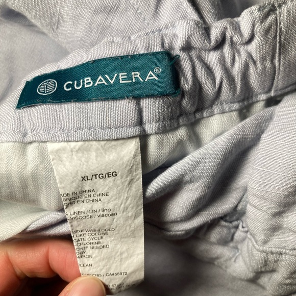 CUBAVERA Men’s Linen Blend Pants size XL Light Blue - Picture 4 of 10